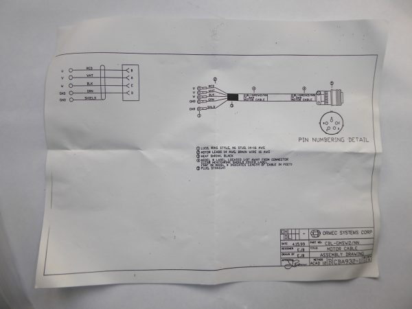 CBL-GMSW2/25' G motor cable made by ORMEC USA - Image 4