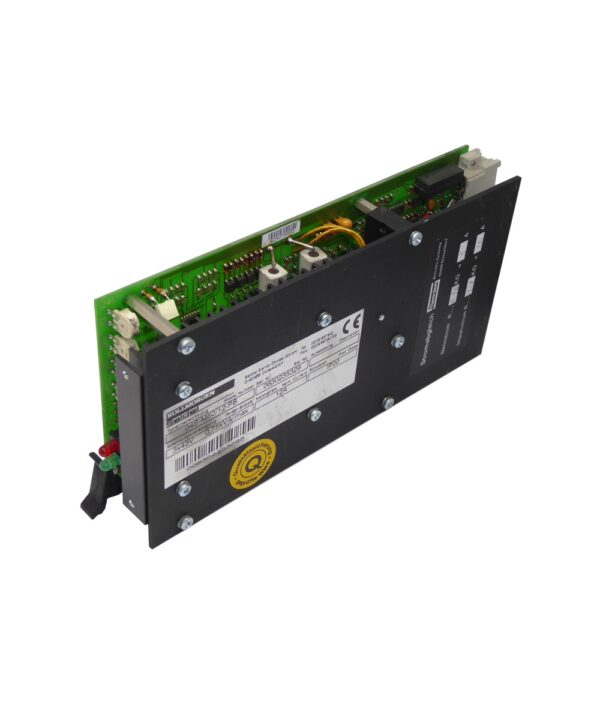 04S-M60/12-PB DC Servodrive for controlling brushed DC motors with tacho. Specification: 3x43V (35-60V DC) 0.75kVA max. 12A Nominal current. 20A Peak current. IP00.